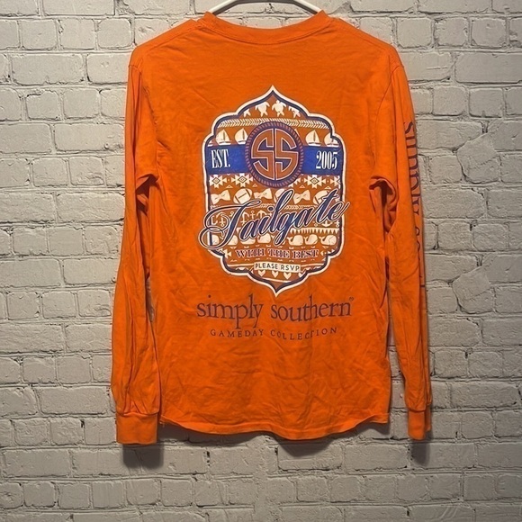 𝅺SIMPLY Southern Long Sleeve T-Shirt GameDay Collection Size Small - Picture 1 of 6
